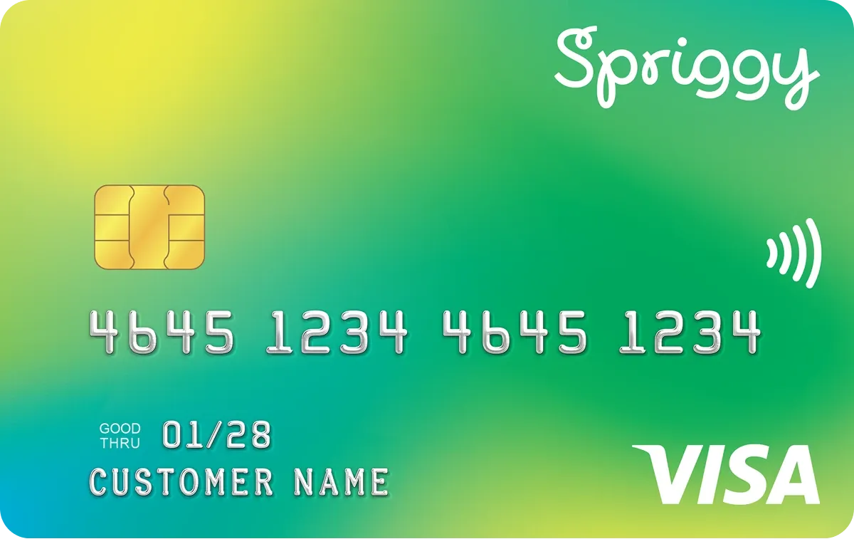 Spriggy Green prepaid card design