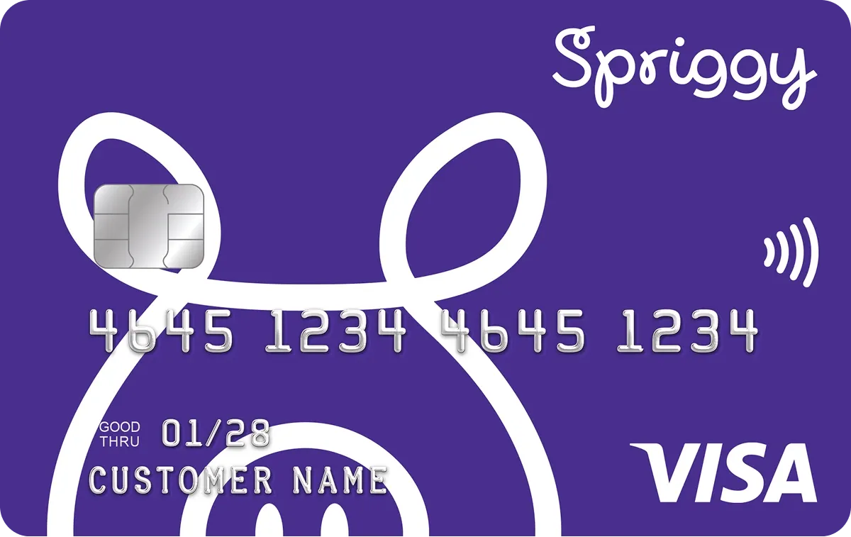 Spriggy Pig prepaid card design