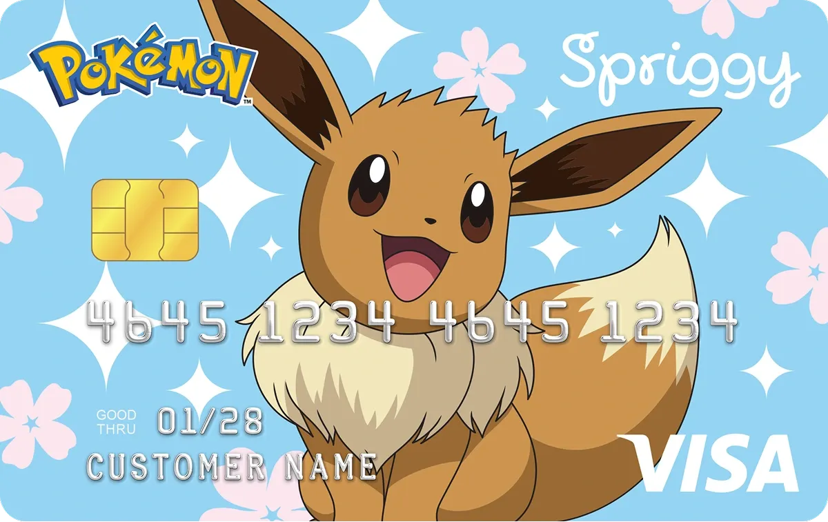 Spriggy Eevee prepaid card design