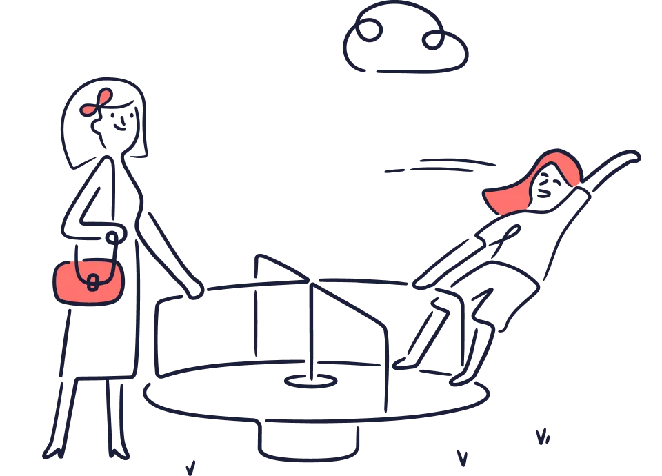 Parent and child using Spriggy together with parental oversight
