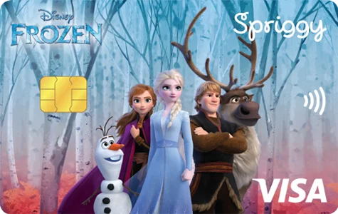 Spriggy Disney Frozen prepaid Visa card