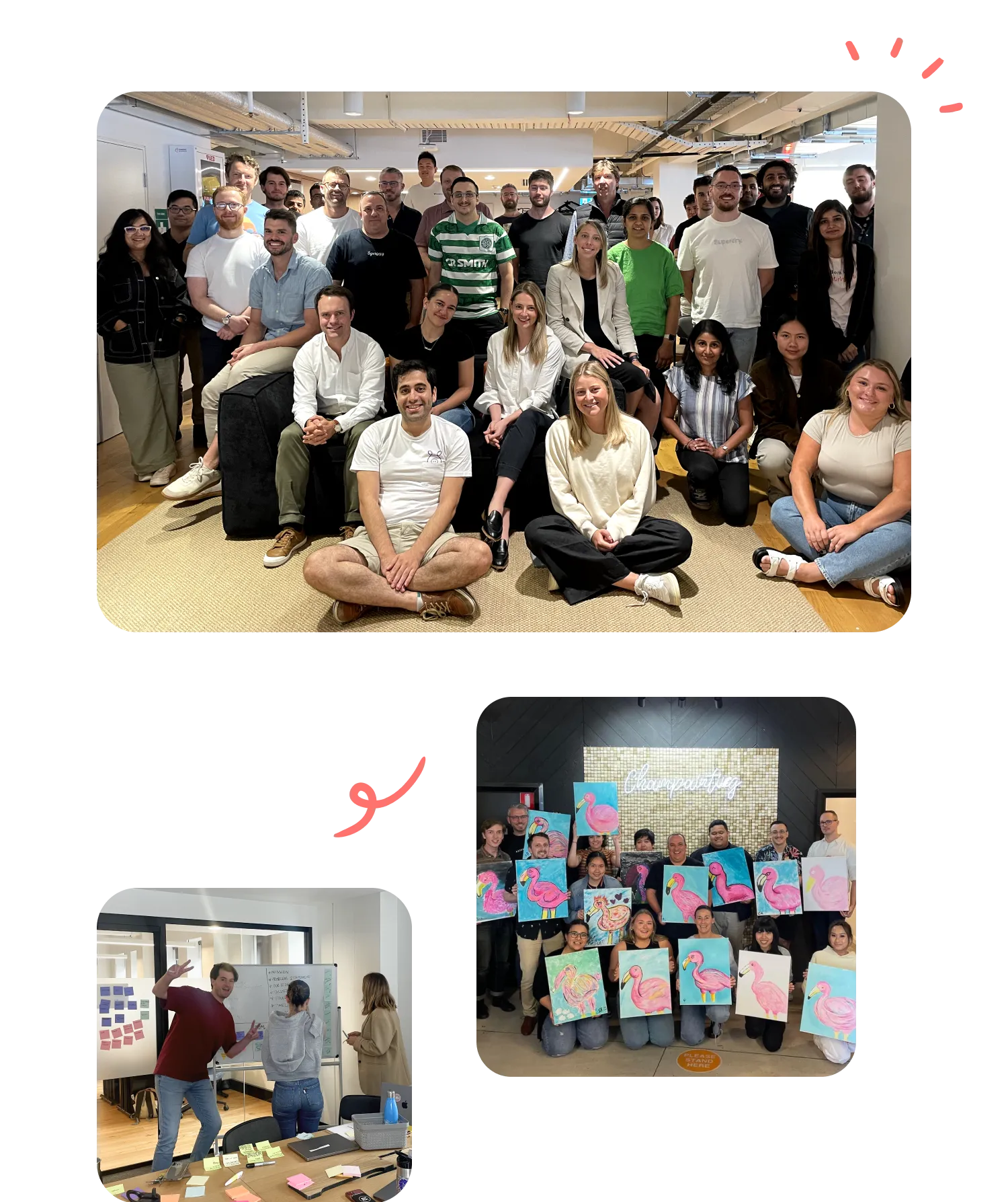 Spriggy team members collaborating in the office