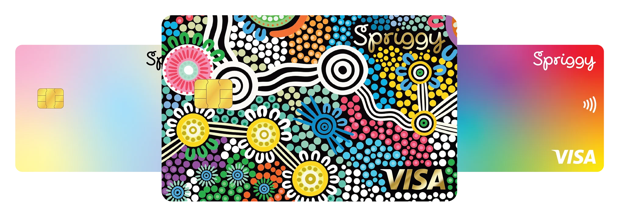Collection of Spriggy prepaid Visa cards